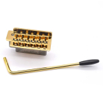 AxLabs KD2BG1001GD 6-Schroefs Strat Tremolo met Block Saddles (incl. Tremolo-arm) - Goud