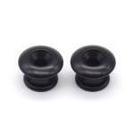 AxLabs KD2E1007BK Small Strap Buttons Rounded Top Zwart (Set van 2)