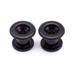 AxLabs KD2E1018SB Longer Neck Area Strap Buttons Satin Black (Set van 2)