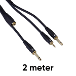 Bespeco EAY2JDMS200 Gitaar- en Hoofdtelefoonkabel 2 Meter