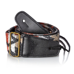 Bespeco TCVBK Polyester Wool Gitaarband Zwart/Oranje/Wit