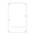 Boston BP-113-W Backplate Standaard Stratocaster 1-Laags Wit