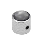 Boston KCH-239 Dome Knop met Zwarte Parelmoer Inlay Chrome