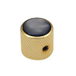 Boston KG-239 Dome Knop met Zwarte Parelmoer Inlay Goud