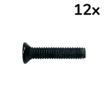 Boston PS-01-BK Element Schroef 2.6x12mm Zwart (12 Stuks)