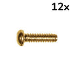 Boston SS-20-G Schakelaar Schroef USA 6-32 Schroefdraad 3.4x12mm Goud (12 Stuks)