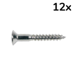 Boston WS-04-C Houtschroeven 3.5x25mm Chroom (12 Stuks)