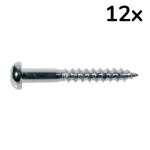 Boston WS-06-C Schroeven voor Tremolo Montage op Body 3.5x32mm Chroom (12 Stuks)