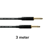 Cordial CCI3PP Essentials Gitaarkabel Vergulde Connectoren 3 Meter