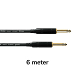 Cordial CCI6PP Essentials Gitaarkabel Vergulde Connectoren 6 Meter