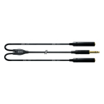Cordial CFY0.3VKK Y-Adapterkabel Splitkabel Stereo Jack Male naar 2x Jack Female 30cm