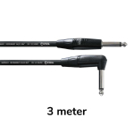 Cordial CII3PR Essentials REAN Silver Instrumentkabel Recht/Haakse Pluggen 3 Meter