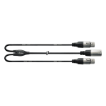 Cordial CFY0.3MFF Y-Adapterkabel Splitkabel XLR Male naar 2x XLR Female 30cm