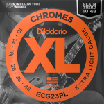 D'Addario ECG23PL Flat Wound Chromes Plain 3rd Elektrische Snaren (10-48)