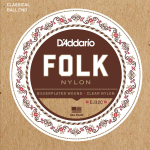 D'Addario EJ32C Folk Nylon Clear Nylon Gitaarsnaren
