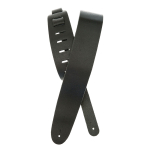 D'Addario 25BL00 Basic Classic Leather Guitar Strap Lederen Gitaarband Zwart