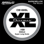D'Addario CB100SL Chromes Super Long Scale Flatwound Losse Bassnaar .100 - Op = op