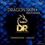 DR Strings DBQM6-30 Dragon Skin+ Coated Nickel Bassnaren 6-Snarig Tapered (30-125)
