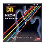 DR Strings NMCB-45 Neon Multi-Color Bassnaren Coated (45-105) Medium (Rocksmith compatible)