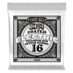Ernie Ball 0216 Reinforced Plain Titanium .016 Gecoate Losse Snaar 6-Pack - Op = Op