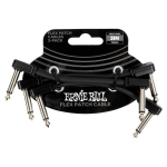 Ernie Ball 6443 Flex Patch Cables Patchkabel Zwart 7.5cm 3-Pack