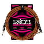 Ernie Ball 6470 Gevlochten Gitaarkabel Pumpkin Pie 3 Meter Recht-Haaks