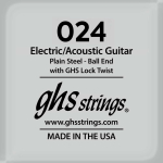 GHS Strings GB 024" Plain Steel .024 Losse Snaar