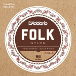 D'Addario EJ34 Folk Nylon 80/20 Bronze Black Nylon Gitaarsnaren