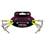 Ernie Ball 6059 Patchkabel Plat Haaks Zwart 15cm 3-Pack