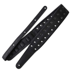 Richter Blackness Gunblack Grommets Vegan Lederen Gitaarband Zwart 1815
