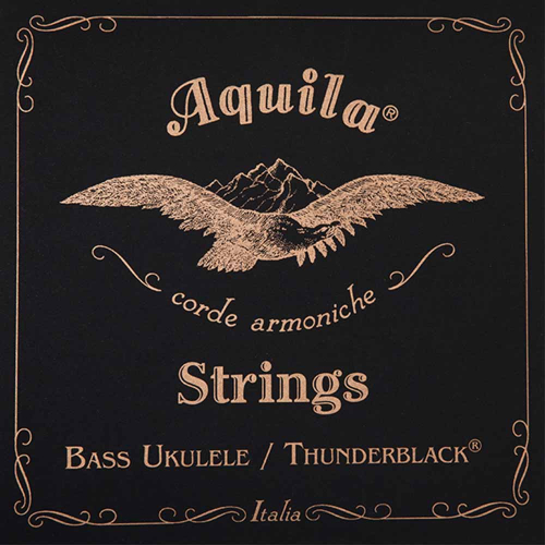 Aquila 140U Thunderblack 4-Snarige Bas Ukulele Snaren 18" tot 21" Schaallengte (94-200)