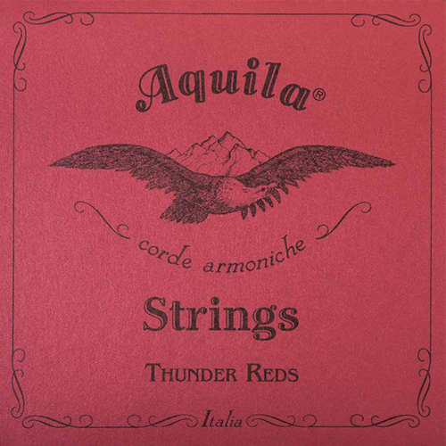 Aquila 91U Thunder Reds 4-Snarige Bas Ukulele Snaren 18" tot 21" Schaallengte (94-165)