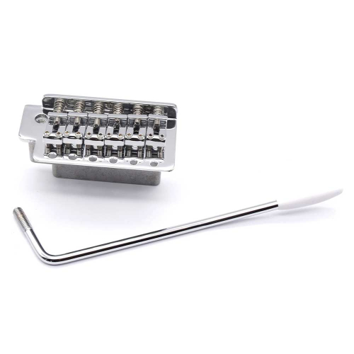 AxLabs KD2BG1001CR 6-Schroefs Strat Tremolo met Block Saddles (incl. Tremolo-arm) - Chrome