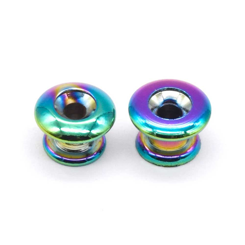 AxLabs KD2E1007BC Small Strap Buttons Rounded Top Burnt Chrome (Set van 2)