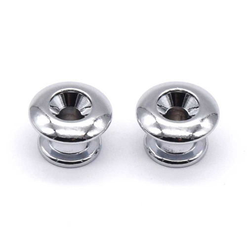 AxLabs KD2E1007CR Small Strap Buttons Rounded Top Chrome (Set van 2)