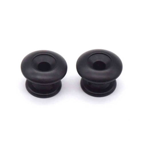 AxLabs KD2E1007SB Small Strap Buttons Rounded Top Satin Black (Set van 2)