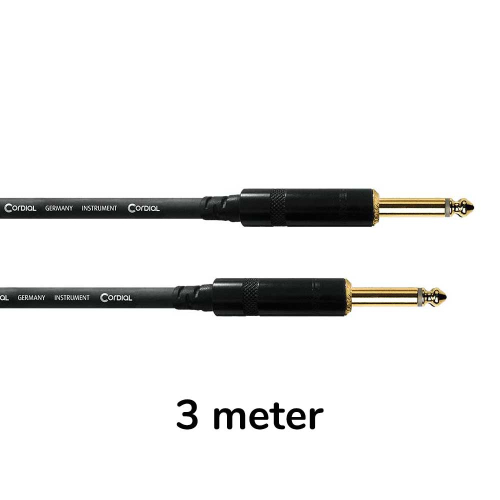 Cordial CCI3PP Essentials Gitaarkabel Vergulde Connectoren 3 Meter
