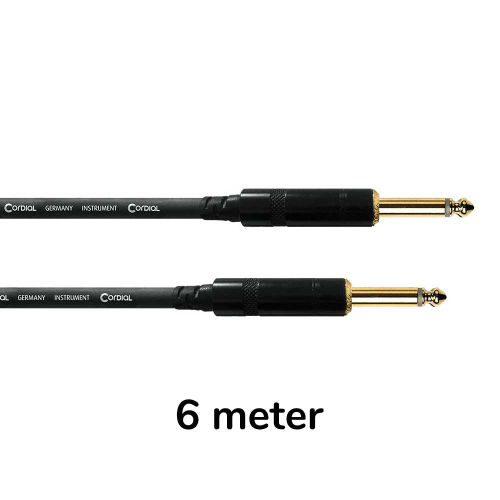 Cordial CCI6PP Essentials Gitaarkabel Vergulde Connectoren 6 Meter