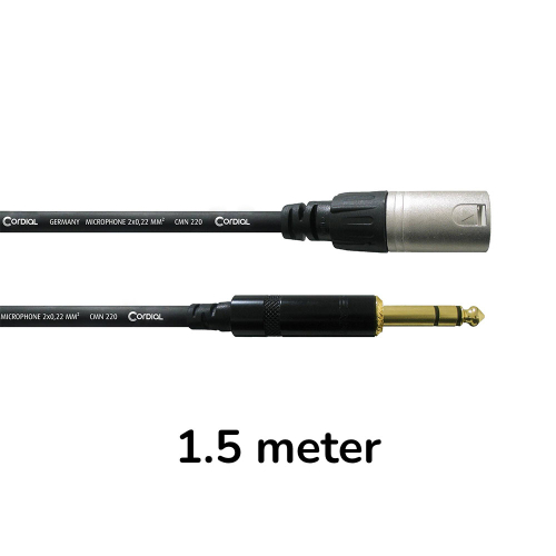 Cordial CFM1.5MV Audiokabel Stereo Jack Male naar XLR Male 1.5 Meter