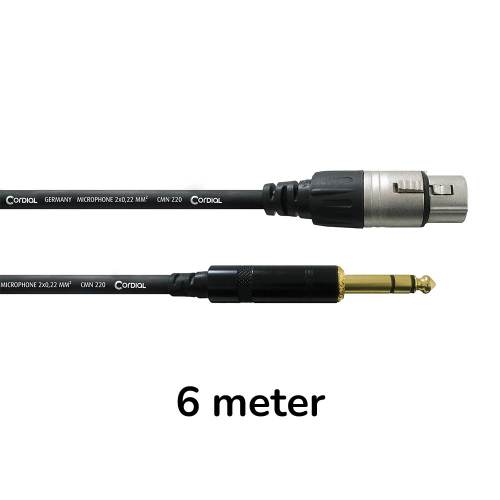 Cordial CFM6FV Audiokabel Stereo Jack Male naar XLR Female 6 Meter