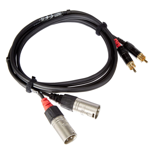 Cordial CFU6MC Audio Verloopkabel Stereo XLR Male naar RCA Male 6 Meter