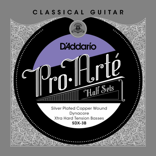 D'Addario SDX-3B Bass Set Silver Plated Copper DynaCore Klassieke Gitaar - Extra Hoge Spanning
