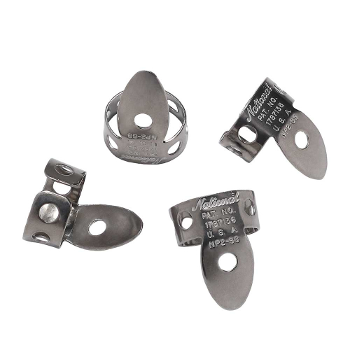 D'Addario NP2SS-04 National Stainless Steel Vingerplectrum 4-Pack