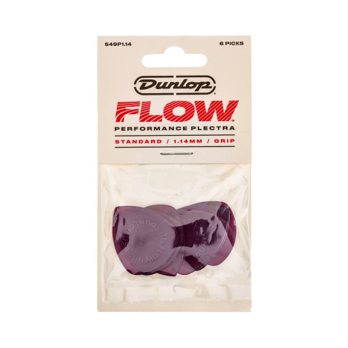 Dunlop 549P114 Flow Standard 1.14mm Plectrum 6-Pack