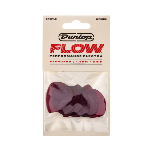 Dunlop 549P150 Flow Standard 1.5mm Plectrum 6-Pack