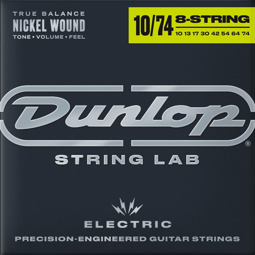 Dunlop DEN1074 Nickel Wound Elektrische Gitaarsnaren 8-Snarig (10-74)