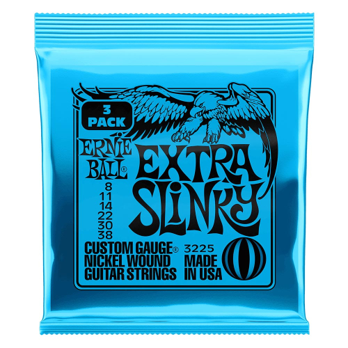 Ernie Ball 3225 Extra Slinky Elektrische Gitaarsnaren (8-38) 3-Pack