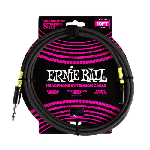 Ernie Ball 6422 Hoofdtelefoon Verlengkabel 3 Meter Jack 6.35mm naar 3.5mm