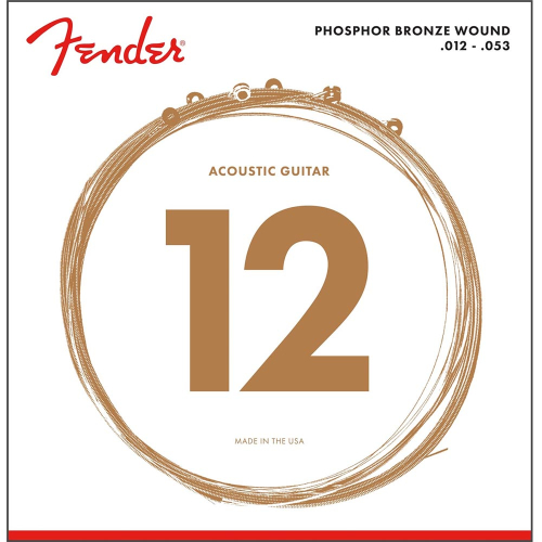 Fender 60L Phosphor Bronze Snaren voor Akoestische Gitaar (12-53)