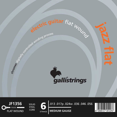 Galli JF-1356 Jazz Flat Flatwoud Elektrische Gitaarsnaren (13-56) Medium